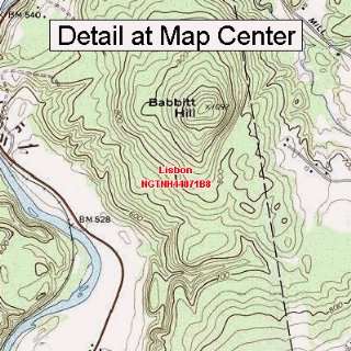  USGS Topographic Quadrangle Map   Lisbon, New Hampshire 