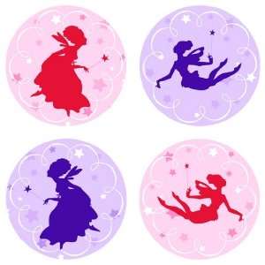  Pink Purple Fairies Wall Decals Stickers