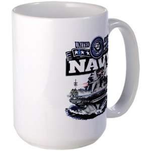 Large Mug Coffee Drink Cup United States Navy Aircraft Carrier and 