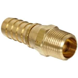 Anderson Metals Brass Hose Fitting, Swivel Connector, 3/8 Barb x 1/4 