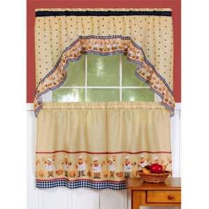 24 Long Cucina Kitchen Curtain Tier And Swag Set