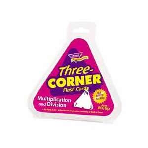  Trend Enterprises  Three Corner Flash Card,Multiply and 