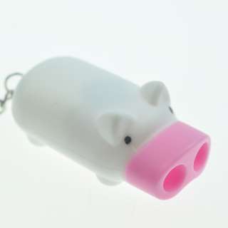 Newest Fashion Cute LED Pig Shape Hand Key Chain Squeeze Flashlight 