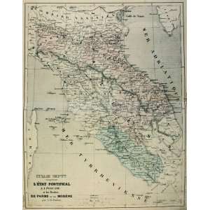  Dufour map of Tuscany (1854)