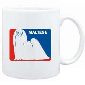 Mug White  Maltese Sports Logo  Dogs