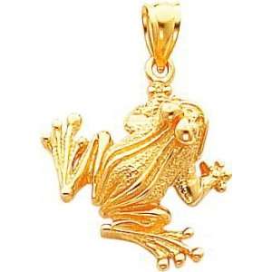  14K Gold Frog Charm Jewelry