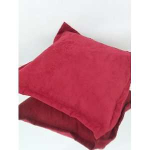  CHARTER CLUB Casual Faux Suede Red Pillow