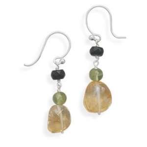  Chunky Citrine and Multistone Drop Earrings Jewelry