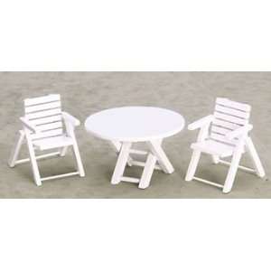 Dollhouse Miniature Patio Table & Chair Set Everything 