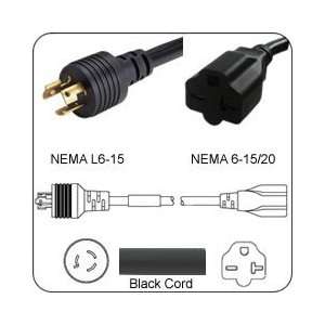  PowerFig PFL6151462012 Plug Adapter NEMA L6 15 Plug to 6 