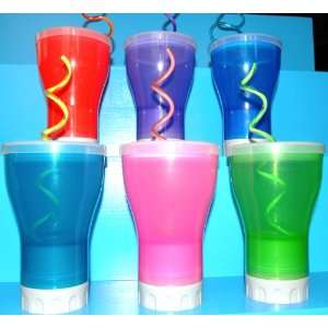 Chilly Twist Set of 6 Drinking/Ice Cream BPA & Lead Free Cups with 6 