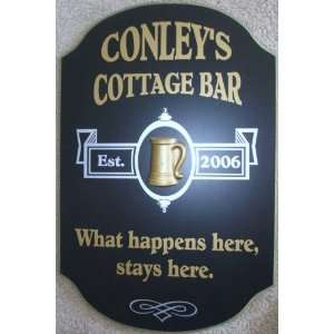   Wide 23 Inches High 1/2 Thick 3d Pub and Bar Sign 