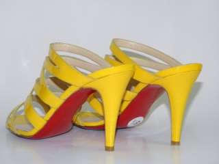 CHRISTIAN LOUBOUTIN ZORRO Yellow Sandal Shoe 38.5 NEW  