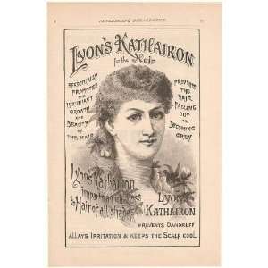  1892 Lyons Kathairon for the Hair Print Ad (Memorabilia 