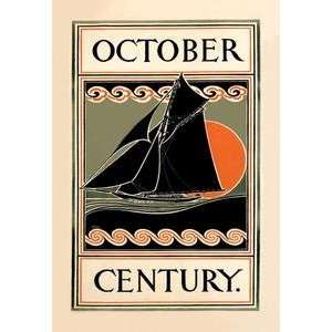   Black poster printed on 20 x 30 stock. October Century