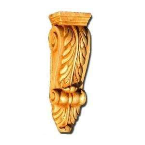  Hand Carved Hard Wood Corbel.9 3/4H X 2 7/8W X 2 1/2D 