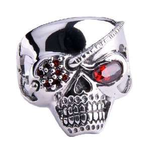  Gothic Jewelry for Men Pirate Skull Ring Made of .925 