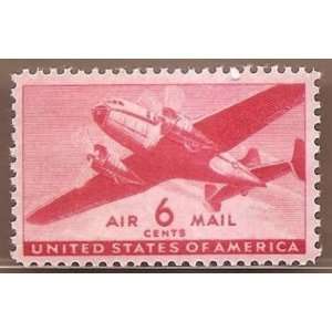   US Air Mail Twin Motor Transport 6 Cent ScC25 MNHVF 