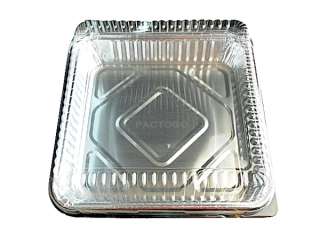 Square Cake Foil Pan w/Clear Dome Lid 25 Pack  