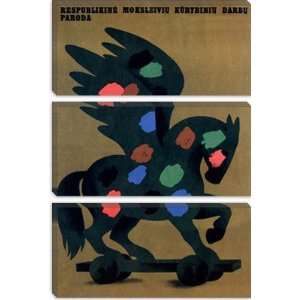 Student Creative Works Exhibition Soviet Vintage Poster Giclee Canvas 