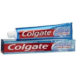 Colgate Max Fresh Cool Mint Toothpaste with Mini Breath Strips 6 oz 