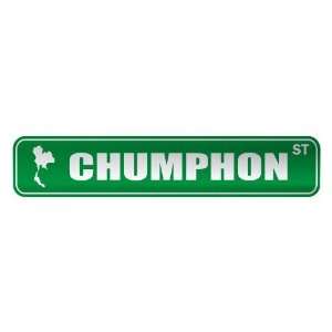  CHUMPHON ST  STREET SIGN CITY THAILAND