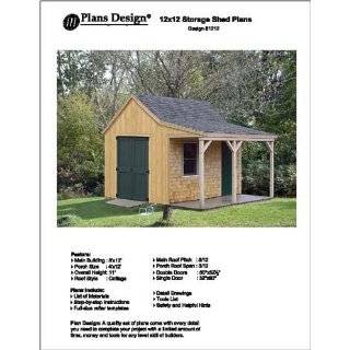   Cottage Shed with Porch Project Plans  Design #81220