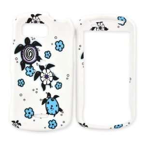  For Samsung Moment Rubberized Hard Case Turtles White 