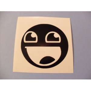Awesome Smiley Window Decal   Black Vinyl