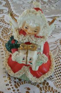 Vintage Napco Spagetti Christmas Angel Planter  