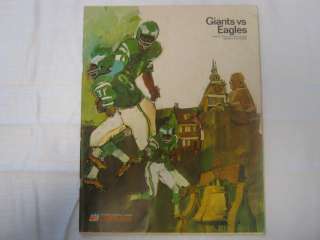 1967 NFL Illustrated Giants Vs Eagles Official Program. SEE PICS *15 