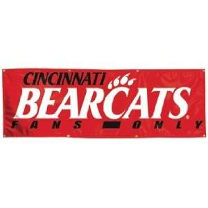    NCAA Cincinnati Bearcats Banner   2x6 Vinyl
