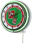 18 7UP Seven Up Double Neon Retro Wall Clock Metal
