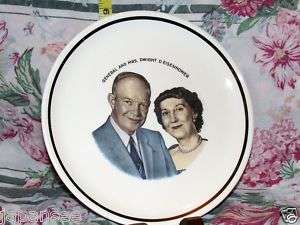 DECORATIVE COLLECTIBLE PLATE GENERAL AND MRS DWIGHT EISENHOWER  