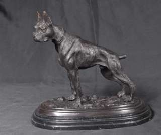   Fantastic French bronze casting of a boxer dog by Mene