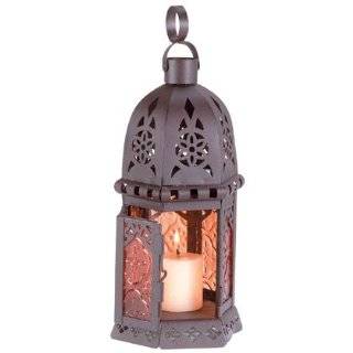 Amber Glass Moroccan Lantern