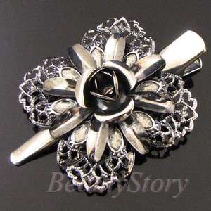 ADDL Item  antiqued metal hair clamp clip butterfly 