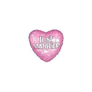  18 Just Married Pink   Mylar Balloon Foil Health 