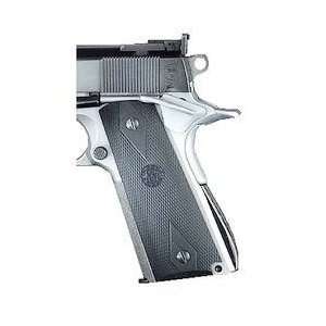   Rubber Checkered Panel Grips, Colt .45/1911, Black