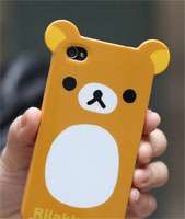 Couple of Cute Relax Bear with Ear Case for iPhone 4 4G  
