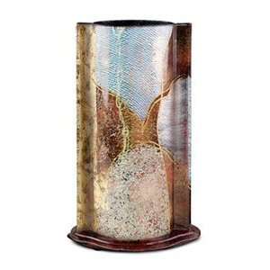   and Gold Rectangular Fused Glass Base Glass Vase