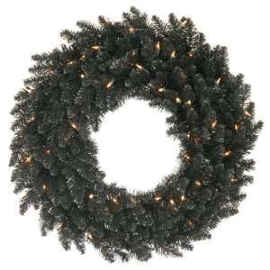  72 Black Spruce Christmas Wreath 960T 400 Clear Lights 