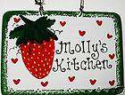 5x7 Personalized STRAWBERRY Kitchen SIGN Decor Fruit Plaque 