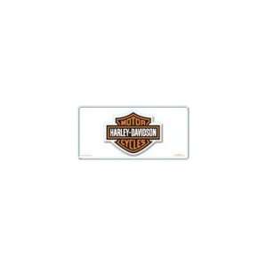  Harley Davidson License Plate (White Logo) Automotive