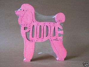 Pink Poodle Dog Wooden Puzzle Amish Made Party Toy  