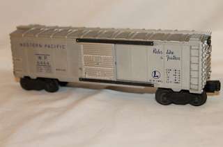 Lionel O Gauge Post War 6464 Western Pacific Silver Box Car Near Mint 