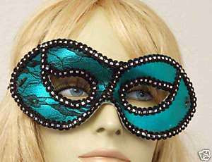 Green LACE Masquerade Mardi Gras Ball Theater Play Mask  