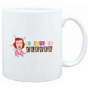    Mug White  My wife is clever  Adjetives