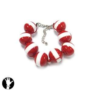  SG Paris Bracelet 18,5cm+Ext Red and White Rg Clair/Corail 