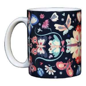    Butterfly Circle 11 oz. Ceramic Coffee Mug